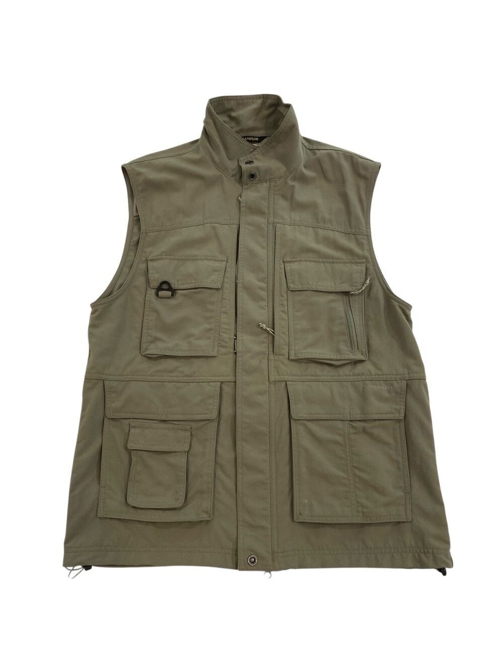 Columbia Titanium outdoor sleeveless jacket vest pockets men Medium olive green - Picture 5 of 16